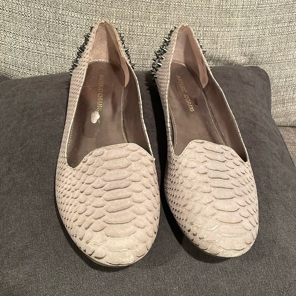 Grey Suede Flats